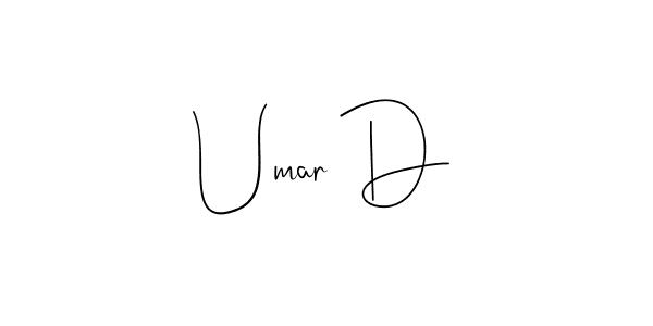 See photos of Umar D official signature by Spectra . Check more albums & portfolios. Read reviews & check more about Andilay-7BmLP font. Umar D signature style 4 images and pictures png