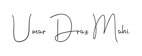 Build your personal autograph collection for name Umar Draz Mahi with Andilay-7BmLP design. Browse, select, and save your favorites. Umar Draz Mahi signature style 4 images and pictures png