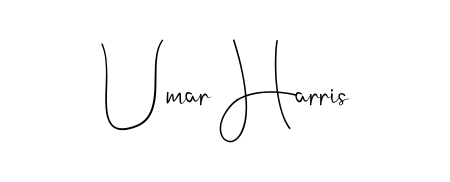 Create a personalized artistic stamp with Umar Harris in Andilay-7BmLP font. Perfect for visual artists, designers, and influencers. Umar Harris signature style 4 images and pictures png