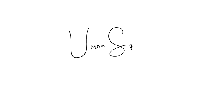 Design your own signature with our free online signature maker. With this signature software, you can create a handwritten (Andilay-7BmLP) signature for name Umar Sq. Umar Sq signature style 4 images and pictures png