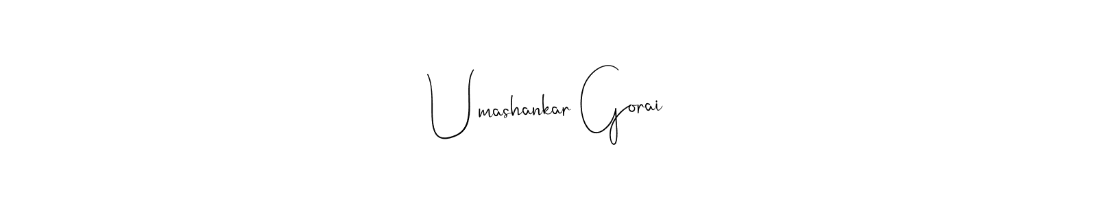 Make a beautiful signature design for name Umashankar Gorai. With this signature (Andilay-7BmLP) style, you can create a handwritten signature for free. Umashankar Gorai signature style 4 images and pictures png