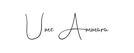 Generate high-definition signature styles for Ume Ammara. The Andilay-7BmLP typeface ensures crisp legibility and sophisticated design. Ume Ammara signature style 4 images and pictures png