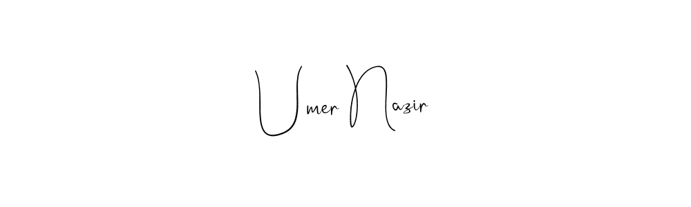 Use a signature maker to create a handwritten signature online. With this signature software, you can design (Andilay-7BmLP) your own signature for name Umer Nazir. Umer Nazir signature style 4 images and pictures png