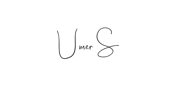 Use a signature maker to create a handwritten signature online. With this signature software, you can design (Andilay-7BmLP) your own signature for name Umer S. Umer S signature style 4 images and pictures png