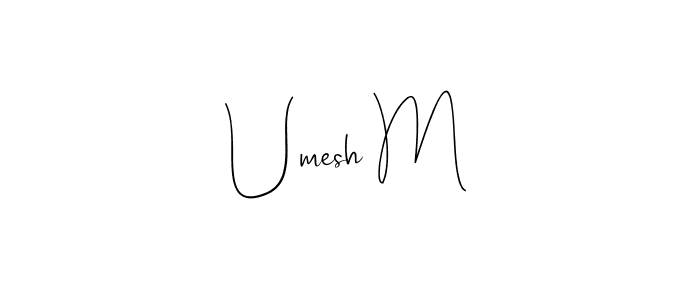 This is the best signature style for the Umesh M name. Also you like these signature font (Andilay-7BmLP). Mix name signature. Umesh M signature style 4 images and pictures png