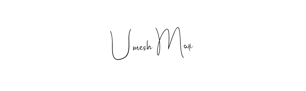 if you are searching for the best signature style for your name Umesh Mali. so please give up your signature search. here we have designed multiple signature styles  using Andilay-7BmLP. Umesh Mali signature style 4 images and pictures png