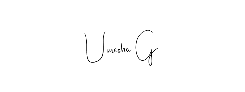 Once you've used our free online signature maker to create your best signature Andilay-7BmLP style, it's time to enjoy all of the benefits that Umesha G name signing documents. Umesha G signature style 4 images and pictures png