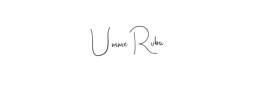 Use a signature maker to create a handwritten signature online. With this signature software, you can design (Andilay-7BmLP) your own signature for name Umme Ruba. Umme Ruba signature style 4 images and pictures png