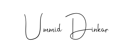 Try this chic Ummid Dinkar handwritten sign style. Using Andilay-7BmLP font elements, it gives your name a sleek, memorable identity. Ummid Dinkar signature style 4 images and pictures png