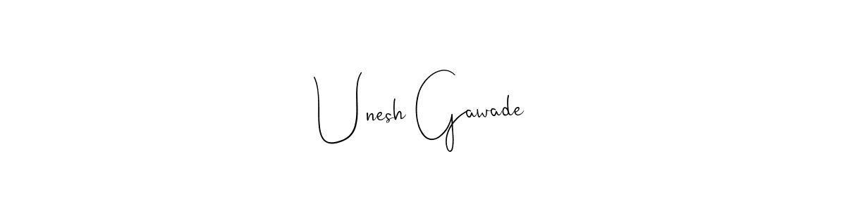 You should practise on your own different ways (Andilay-7BmLP) to write your name (Unesh Gawade) in signature. don't let someone else do it for you. Unesh Gawade signature style 4 images and pictures png