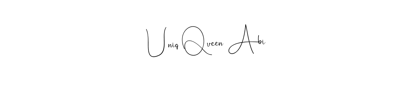 See photos of Uniq Queen Abi official signature by Spectra . Check more albums & portfolios. Read reviews & check more about Andilay-7BmLP font. Uniq Queen Abi signature style 4 images and pictures png