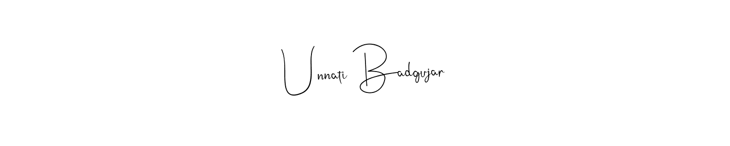 The best way (Andilay-7BmLP) to make a short signature is to pick only two or three words in your name. The name Unnati Badgujar include a total of six letters. For converting this name. Unnati Badgujar signature style 4 images and pictures png