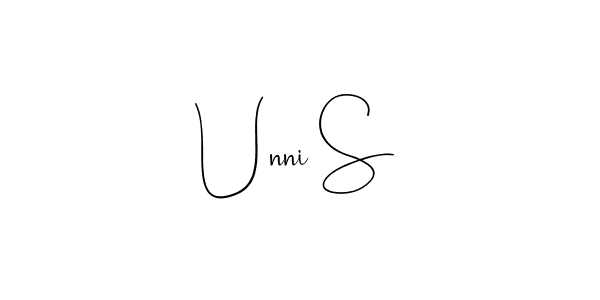 Also You can easily find your signature by using the search form. We will create Unni S name handwritten signature images for you free of cost using Andilay-7BmLP sign style. Unni S signature style 4 images and pictures png