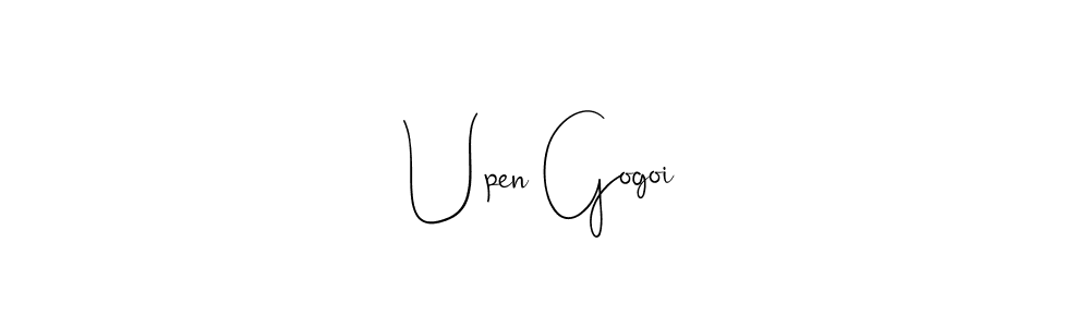 Make a beautiful signature design for name Upen Gogoi. With this signature (Andilay-7BmLP) style, you can create a handwritten signature for free. Upen Gogoi signature style 4 images and pictures png
