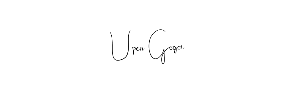 Create a beautiful signature design for name Upen Gogoi. With this signature (Andilay-7BmLP) fonts, you can make a handwritten signature for free. Upen Gogoi signature style 4 images and pictures png