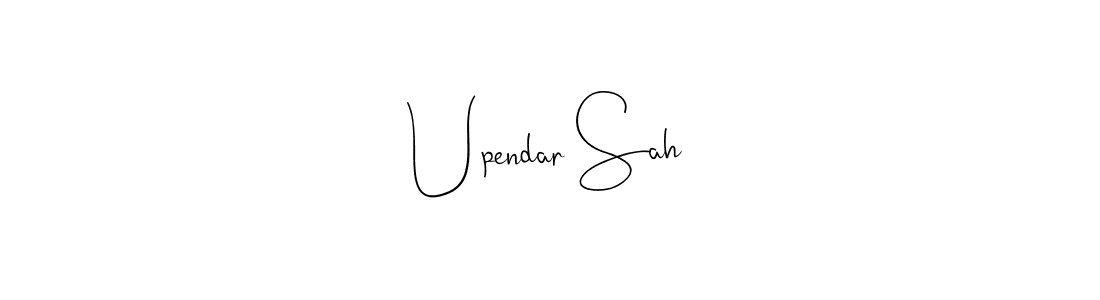 Make a beautiful signature design for name Upendar Sah. With this signature (Andilay-7BmLP) style, you can create a handwritten signature for free. Upendar Sah signature style 4 images and pictures png