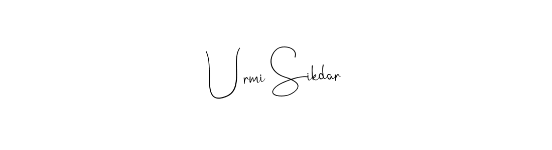 Urmi Sikdar stylish signature style. Best Handwritten Sign (Andilay-7BmLP) for my name. Handwritten Signature Collection Ideas for my name Urmi Sikdar. Urmi Sikdar signature style 4 images and pictures png