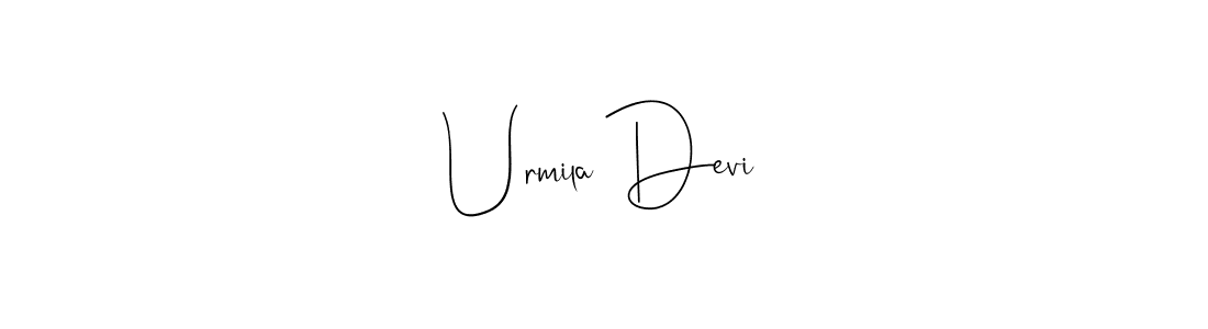 Design your own signature with our free online signature maker. With this signature software, you can create a handwritten (Andilay-7BmLP) signature for name Urmila Devi. Urmila Devi signature style 4 images and pictures png