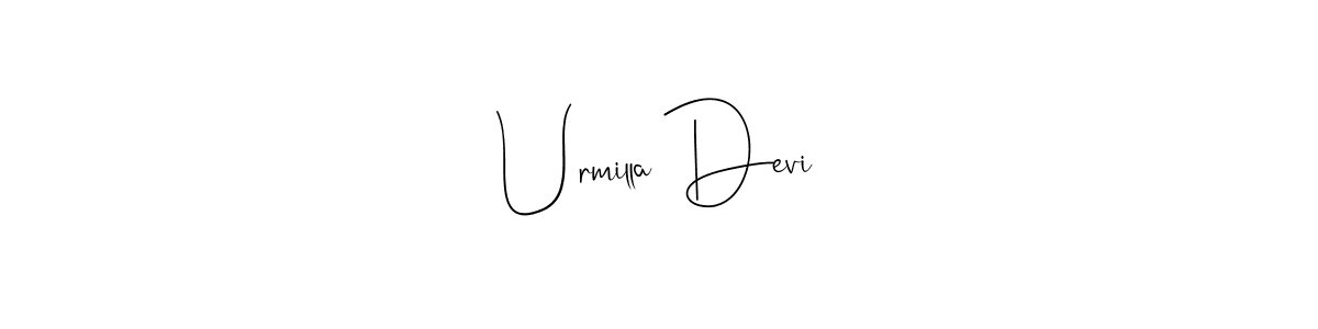 Similarly Andilay-7BmLP is the best handwritten signature design. Signature creator online .You can use it as an online autograph creator for name Urmilla Devi. Urmilla Devi signature style 4 images and pictures png