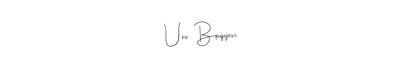 The best way (Andilay-7BmLP) to make a short signature is to pick only two or three words in your name. The name Uroš Blagojević include a total of six letters. For converting this name. Uroš Blagojević signature style 4 images and pictures png