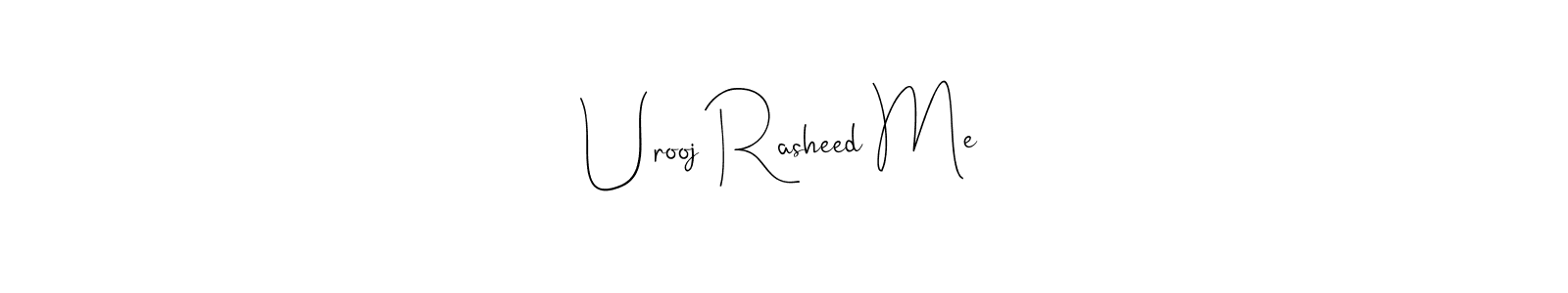 Check out images of Autograph of Urooj Rasheed Me name. Actor Urooj Rasheed Me Signature Style. Andilay-7BmLP is a professional sign style online. Urooj Rasheed Me signature style 4 images and pictures png
