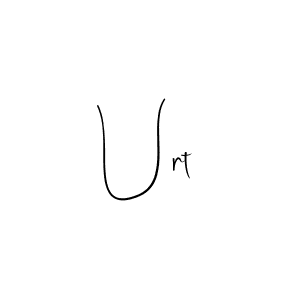 Make a beautiful signature design for name Urt. With this signature (Andilay-7BmLP) style, you can create a handwritten signature for free. Urt signature style 4 images and pictures png