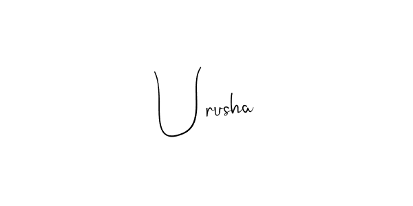 Use a signature maker to create a handwritten signature online. With this signature software, you can design (Andilay-7BmLP) your own signature for name Urusha. Urusha signature style 4 images and pictures png
