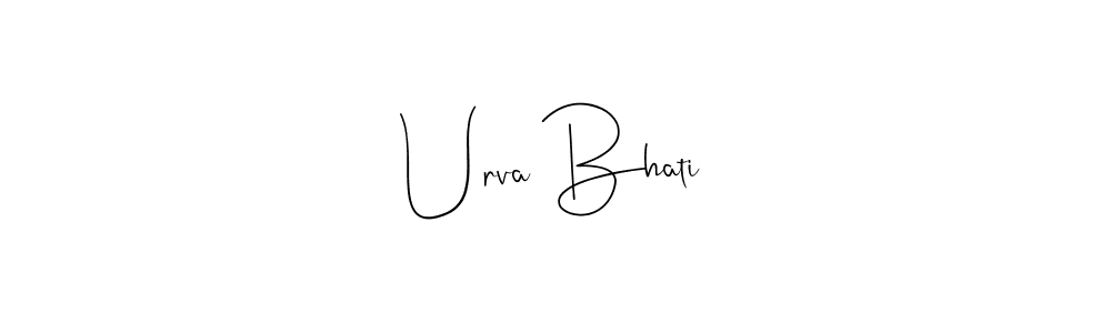 Make a beautiful signature design for name Urva Bhati. Use this online signature maker to create a handwritten signature for free. Urva Bhati signature style 4 images and pictures png