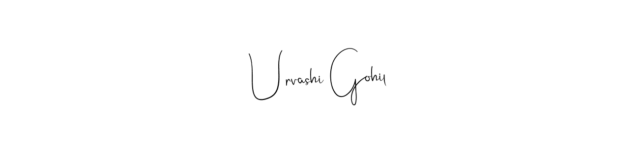 Make a beautiful signature design for name Urvashi Gohil. With this signature (Andilay-7BmLP) style, you can create a handwritten signature for free. Urvashi Gohil signature style 4 images and pictures png