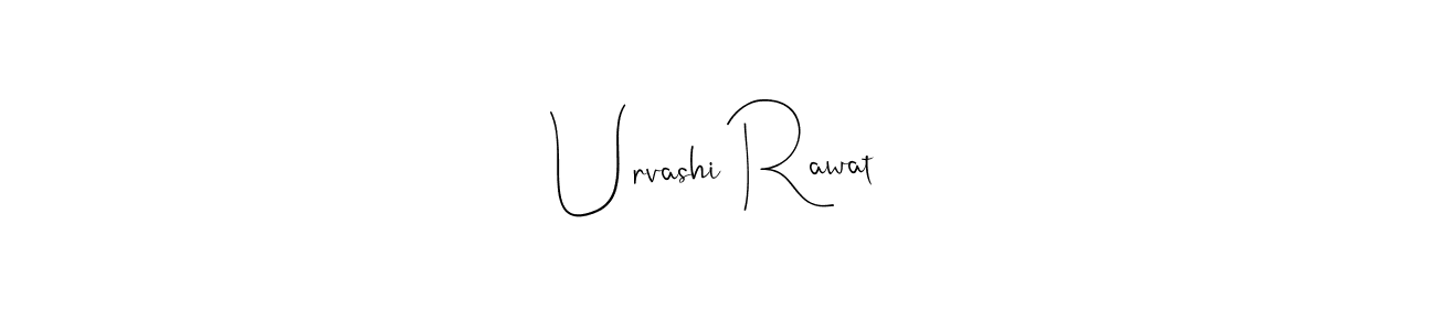 How to make Urvashi Rawat name signature. Use Andilay-7BmLP style for creating short signs online. This is the latest handwritten sign. Urvashi Rawat signature style 4 images and pictures png