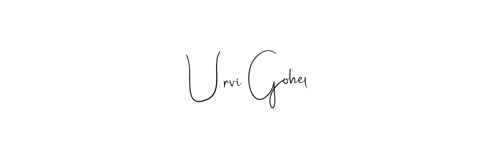 Create a beautiful signature design for name Urvi Gohel. With this signature (Andilay-7BmLP) fonts, you can make a handwritten signature for free. Urvi Gohel signature style 4 images and pictures png