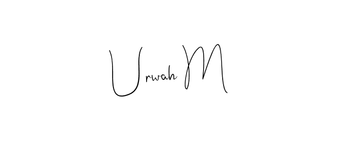 The best way (Andilay-7BmLP) to make a short signature is to pick only two or three words in your name. The name Urwah M include a total of six letters. For converting this name. Urwah M signature style 4 images and pictures png