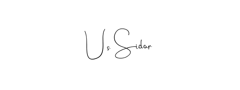 Us Sidar stylish signature style. Best Handwritten Sign (Andilay-7BmLP) for my name. Handwritten Signature Collection Ideas for my name Us Sidar. Us Sidar signature style 4 images and pictures png