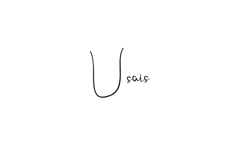 Make a beautiful signature design for name Usais. With this signature (Andilay-7BmLP) style, you can create a handwritten signature for free. Usais signature style 4 images and pictures png