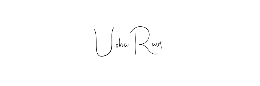 if you are searching for the best signature style for your name Usha Raut. so please give up your signature search. here we have designed multiple signature styles  using Andilay-7BmLP. Usha Raut signature style 4 images and pictures png