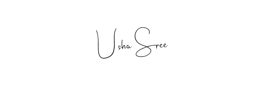 The best way (Andilay-7BmLP) to make a short signature is to pick only two or three words in your name. The name Usha Sree include a total of six letters. For converting this name. Usha Sree signature style 4 images and pictures png