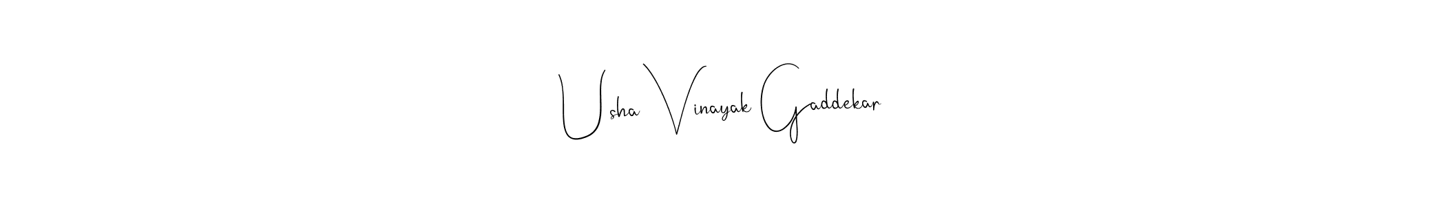 Also You can easily find your signature by using the search form. We will create Usha Vinayak Gaddekar name handwritten signature images for you free of cost using Andilay-7BmLP sign style. Usha Vinayak Gaddekar signature style 4 images and pictures png