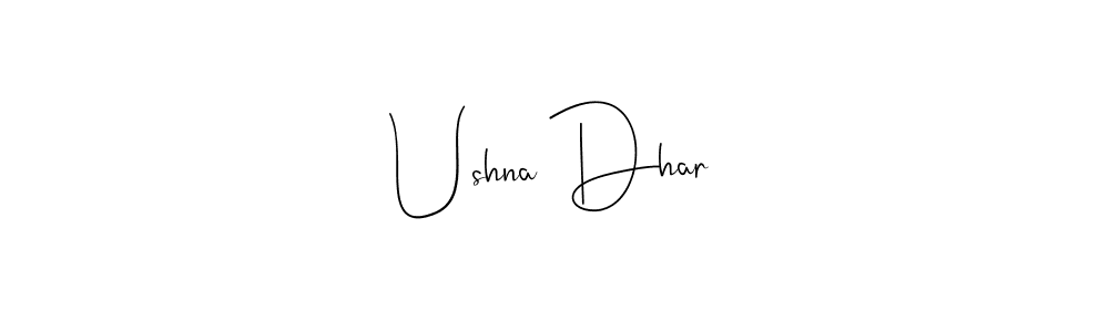 The best way (Andilay-7BmLP) to make a short signature is to pick only two or three words in your name. The name Ushna Dhar include a total of six letters. For converting this name. Ushna Dhar signature style 4 images and pictures png