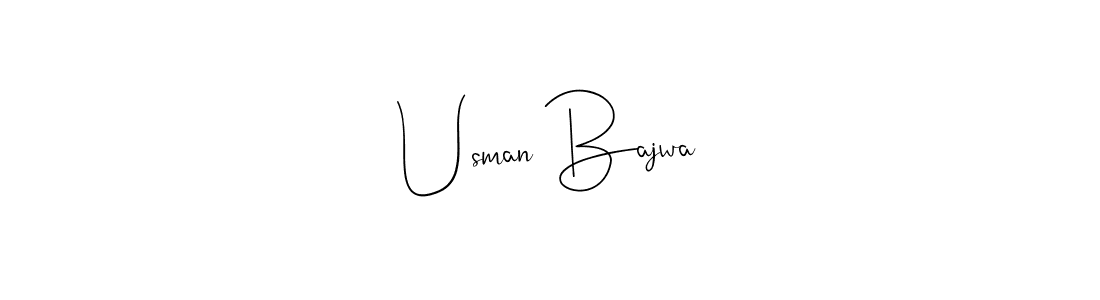 Use a signature maker to create a handwritten signature online. With this signature software, you can design (Andilay-7BmLP) your own signature for name Usman Bajwa. Usman Bajwa signature style 4 images and pictures png