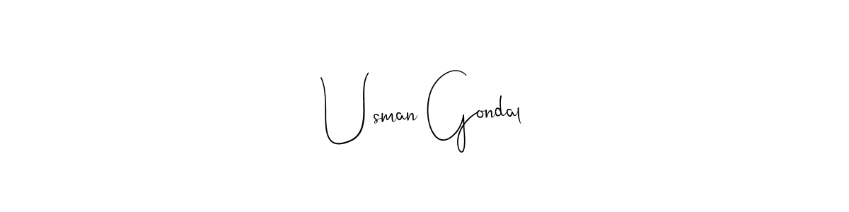 How to Draw Usman Gondal signature style? Andilay-7BmLP is a latest design signature styles for name Usman Gondal. Usman Gondal signature style 4 images and pictures png