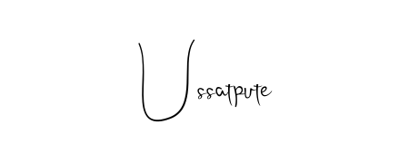 Master the art of signing with Ussatpute written in fluent Andilay-7BmLP script. A great template to practice and refine your handwriting. Ussatpute signature style 4 images and pictures png