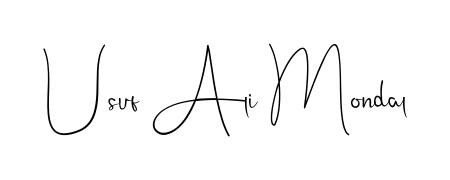A classic penmanship look for Usuf Ali Mondal. The Andilay-7BmLP font brings timeless elegance and confidence to every signed document. Usuf Ali Mondal signature style 4 images and pictures png