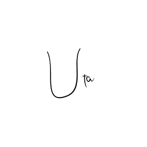 How to make Uta signature? Andilay-7BmLP is a professional autograph style. Create handwritten signature for Uta name. Uta signature style 4 images and pictures png