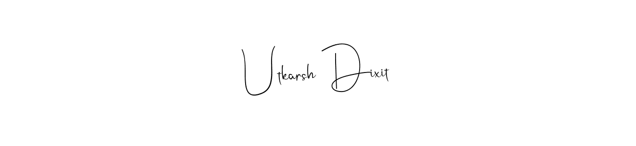 Also we have Utkarsh Dixit name is the best signature style. Create professional handwritten signature collection using Andilay-7BmLP autograph style. Utkarsh Dixit signature style 4 images and pictures png