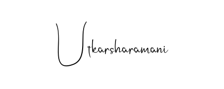 Get inspired by this graceful Andilay-7BmLP signature style for name Utkarsharamani. Smooth loops and balanced proportions for everyday use. Utkarsharamani signature style 4 images and pictures png
