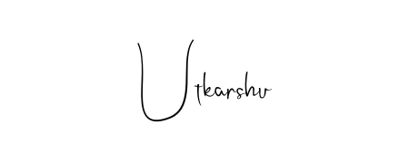 The Andilay-7BmLP handwriting style adds charm and authenticity to name Utkarshu. A wonderful choice for personal thank-you notes. Utkarshu signature style 4 images and pictures png