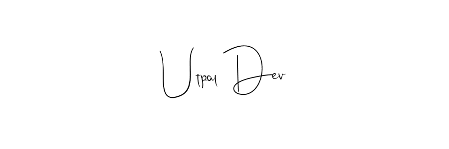 How to make Utpal Dev name signature. Use Andilay-7BmLP style for creating short signs online. This is the latest handwritten sign. Utpal Dev signature style 4 images and pictures png