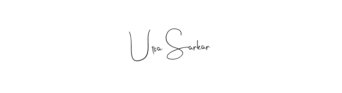 How to make Utsa Sarkar name signature. Use Andilay-7BmLP style for creating short signs online. This is the latest handwritten sign. Utsa Sarkar signature style 4 images and pictures png