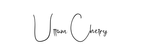 Create a personalized artistic stamp with Uttam Chetry in Andilay-7BmLP font. Perfect for visual artists, designers, and influencers. Uttam Chetry signature style 4 images and pictures png