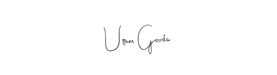 The best way (Andilay-7BmLP) to make a short signature is to pick only two or three words in your name. The name Uttam Gouda include a total of six letters. For converting this name. Uttam Gouda signature style 4 images and pictures png